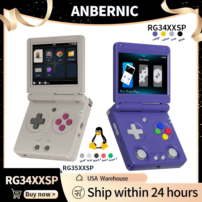 Gaming Console Deals - Anbernic RG34XXSP RG35XXSP Konsol Game Genggam