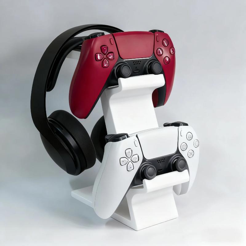 Gaming Console Organizer - Penyangga Kontroler 3-in-1 dan Tempat Headphone