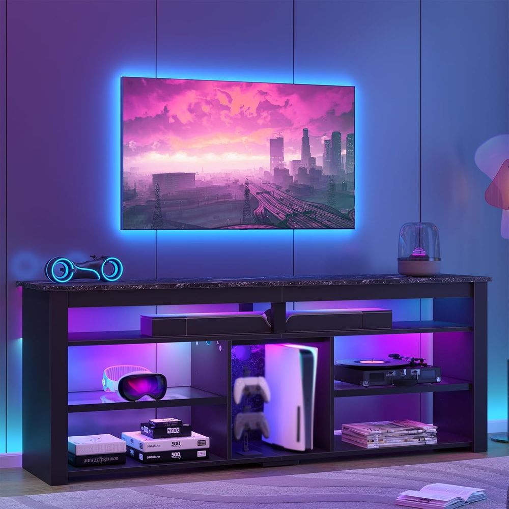 Gaming Console Entertainment Center - Rak TV 70 Inci dengan Pusat