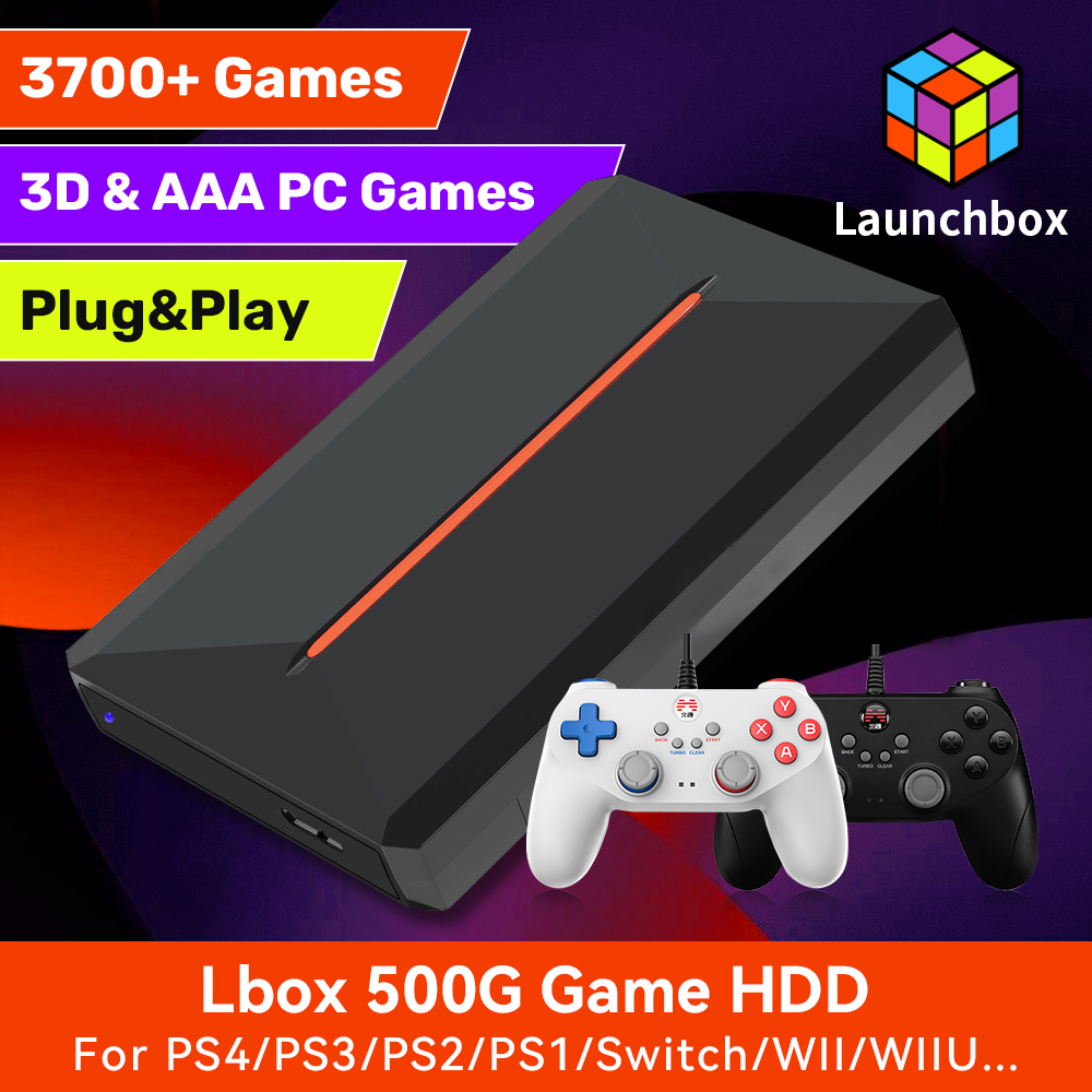 Gaming Console Cube - Launchbox konsol Game Emulator, Hard Drive