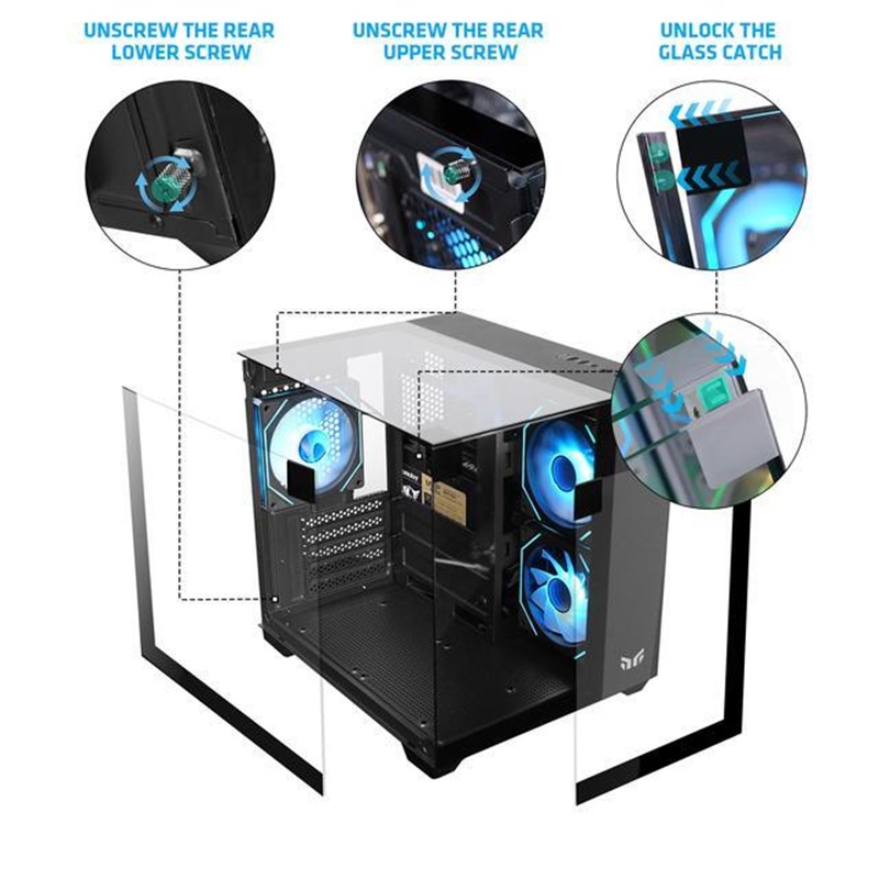 Casing Komputer Magic Cube MAT - Gaming Console Cube ulasan dan harga