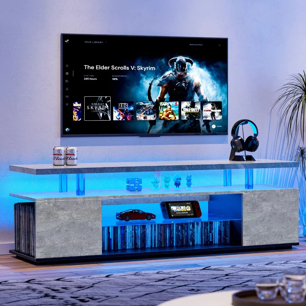 Meja TV untuk TV LED 70 Inch,  - Gaming Console Entertainment Center ulasan dan harga