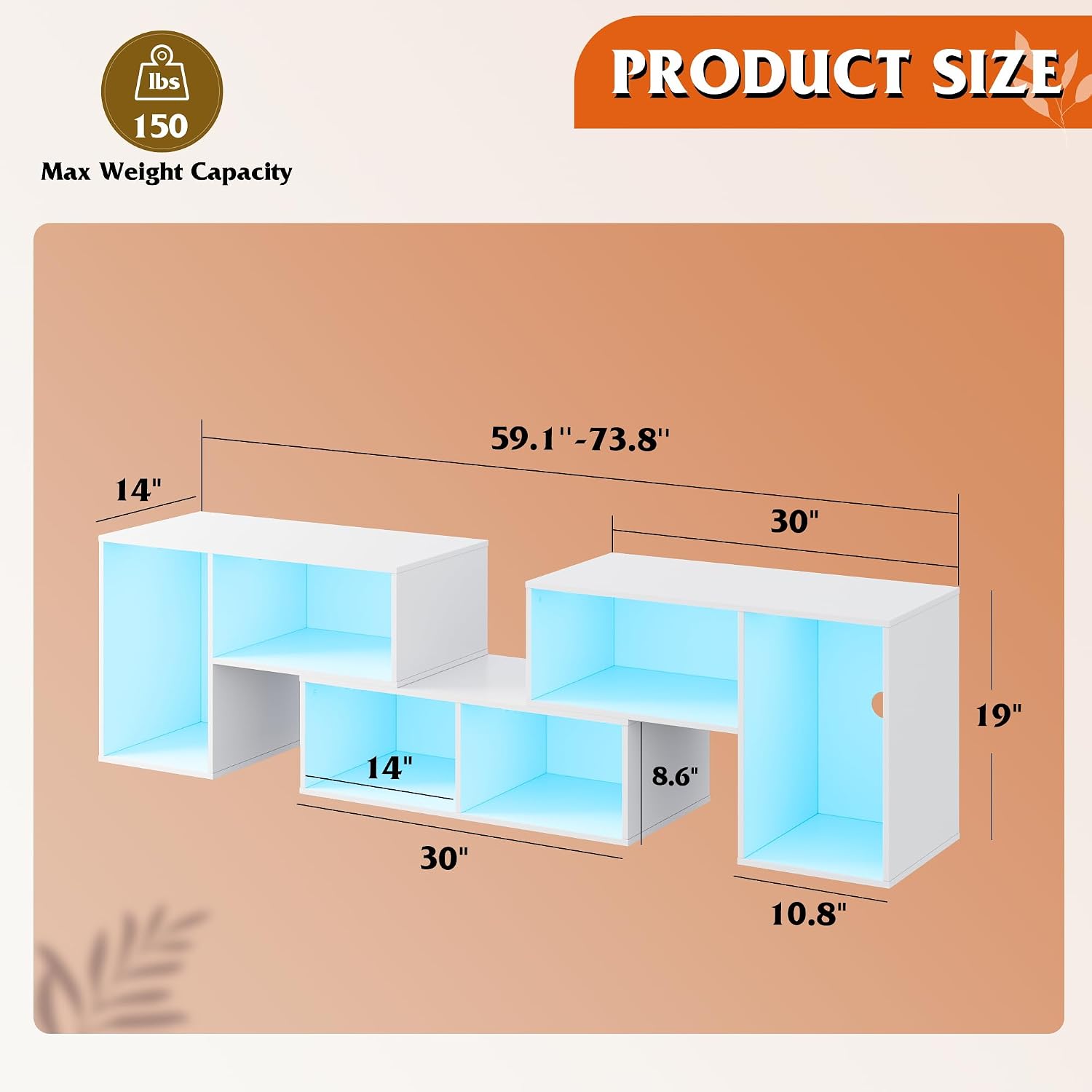 Meja TV yang Dapat Diubah Bent - Gaming Console Entertainment Center ulasan dan harga