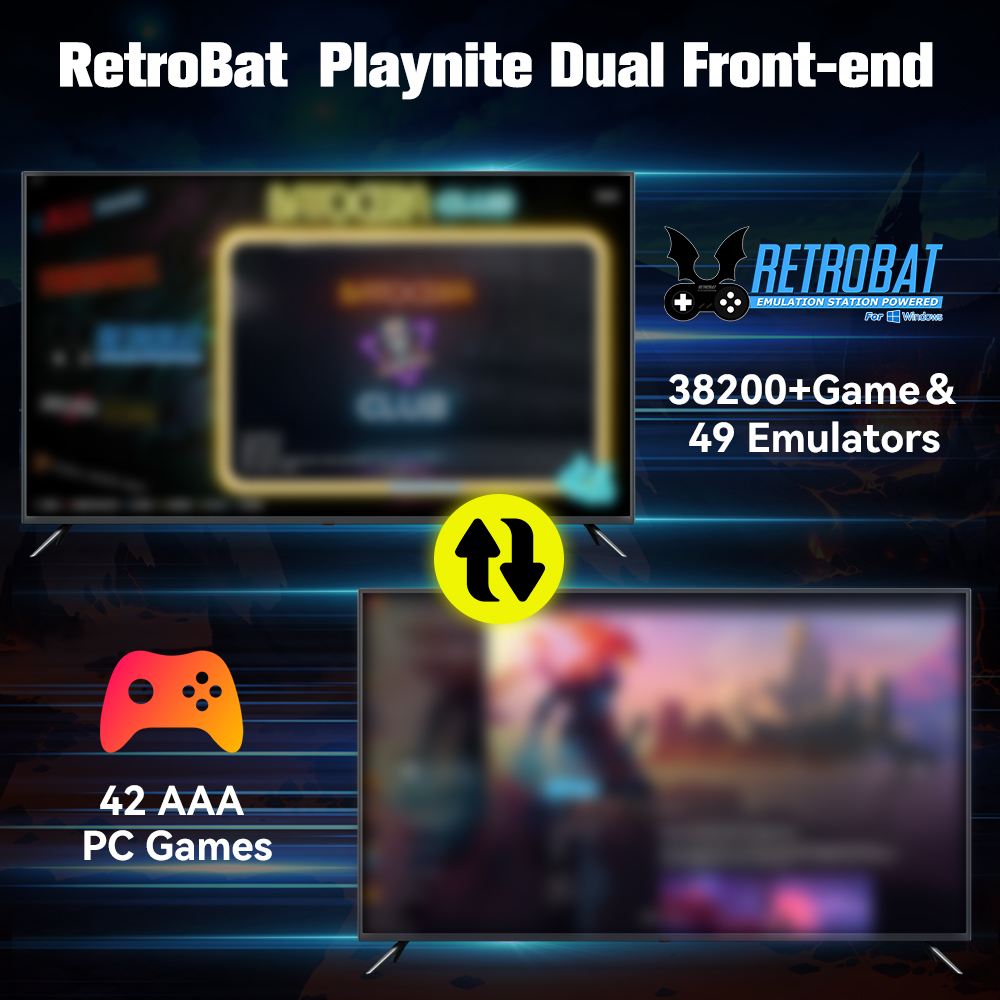 Sistem Retrobat & Playnite HDD - Gaming Console Gs5 ulasan dan harga