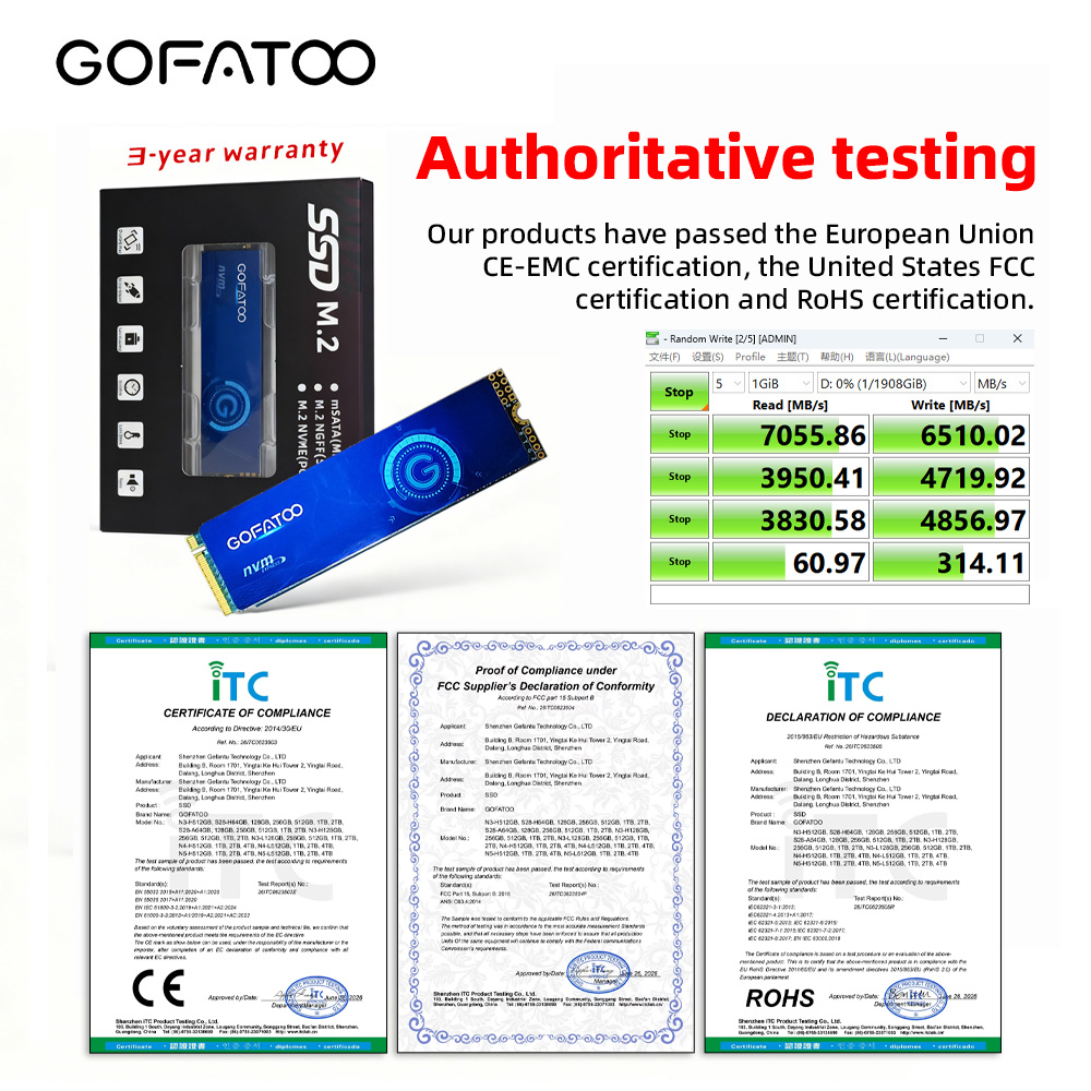 GOFATOO 7000MB/s PCIe 4.0 x4 M - Gaming Console Driving ulasan dan harga