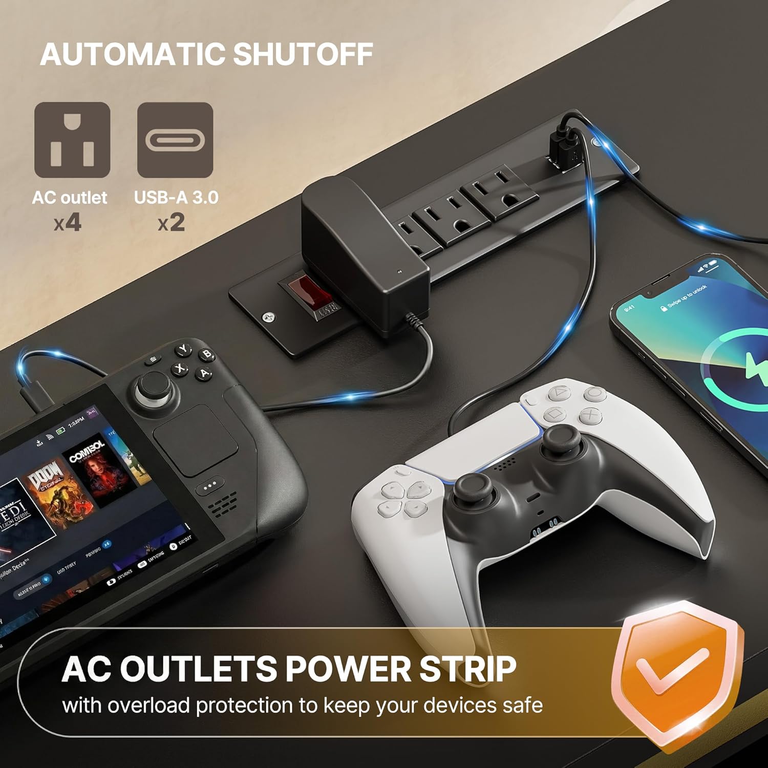 Rak TV, Meja Hiburan dengan La - Gaming Console Entertainment Center ulasan dan harga