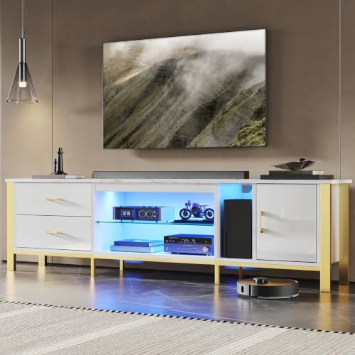 Meja TV untuk TV 75/80/85 inci - Gaming Console Entertainment Center ulasan dan harga